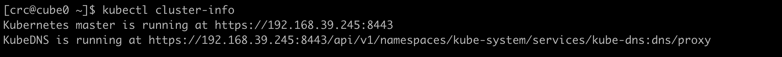 kubectl cluster-info